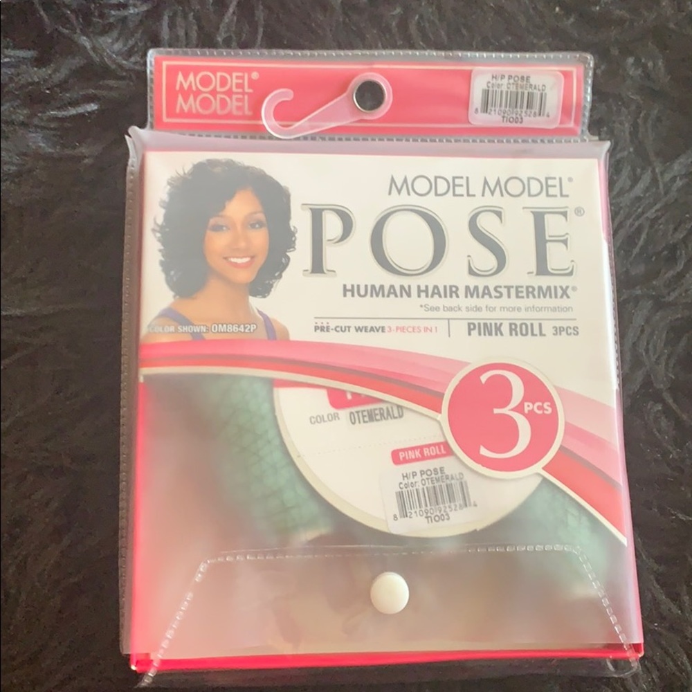 Sea foam green pink roll 3 pieces weave hair